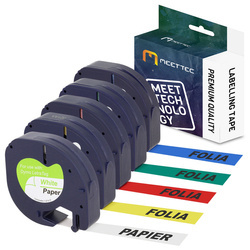 Zestaw 5 kolorowych taśm do DYMO LetraTag LT-100H (59421)