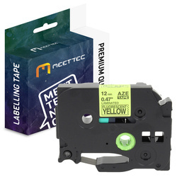 Taśma do Brother TZE-C31 12mm żółta/czarny Zamiennik