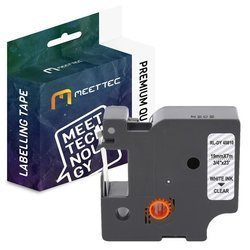 Taśma do DYMO D1 45810 19mm przeźroczy/biały Zamiennik