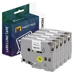 Taśma do Brother TZE-221 9mm biała/czarny Zamiennik (5-PAK)