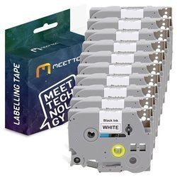 Taśma do Brother TZE-241 18mm biała/czarny Zamiennik (10-PAK)