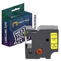 Taśma do DYMO D1 53718 24mm żółta/czarny Zamiennik