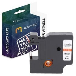 Taśma do DYMO D1 45017 12mm czerwona/czarny Zamiennik