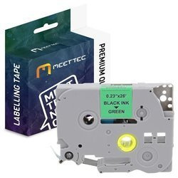 Taśma do Brother TZE-711 6mm zielona/czarny Zamiennik