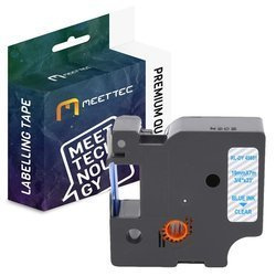 Taśma do DYMO D1 45801 19mm przeźroczy/niebieski Zamiennik