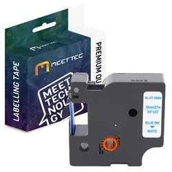 Taśma do DYMO D1 45804 19mm biała/niebieski Zamiennik