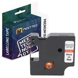 Taśma do DYMO D1 40917 9mm czerwona/czarny Zamiennik