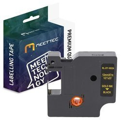 Taśma do DYMO D1 45024 12mm czarna/złoty Zamiennik