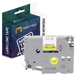 Taśma do Brother TZE-611 6mm żółta/czarny Zamiennik