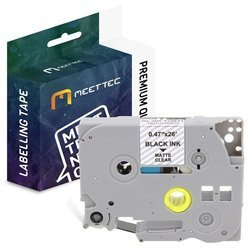 Taśma do Brother TZE-M31 12mm przeźr./czarny matowa Zamiennik