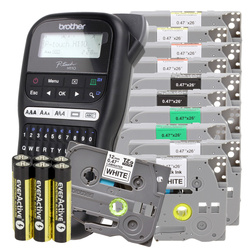 Drukarka Brother PT-H110 + 10-pak kolorowych taśm 12 mm