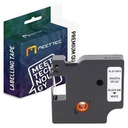 Taśma do DYMO D1 40913 9mm biały/czarny Zamiennik