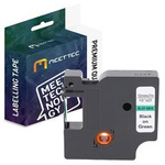 Taśma do DYMO D1 45019 12mm zielona/czarny Zamiennik